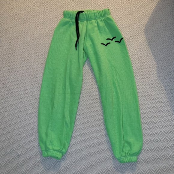 Neon Green Lazy Pants - Picture 2 of 3